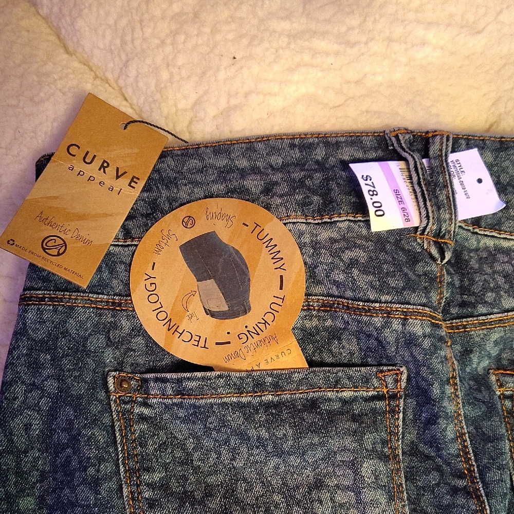 Curve Appeal Women's Blue Flare Jeans